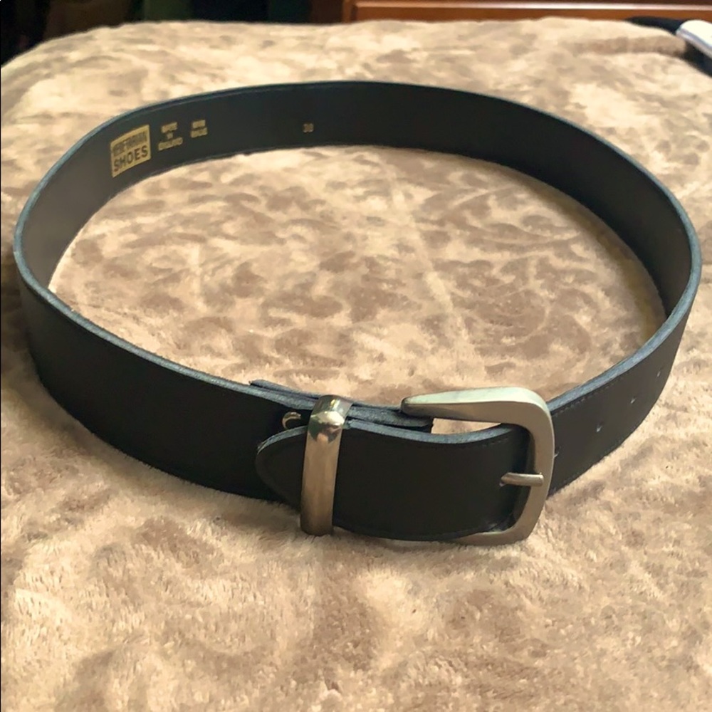 Men’s “Vegan Leather” belt, black, 38”